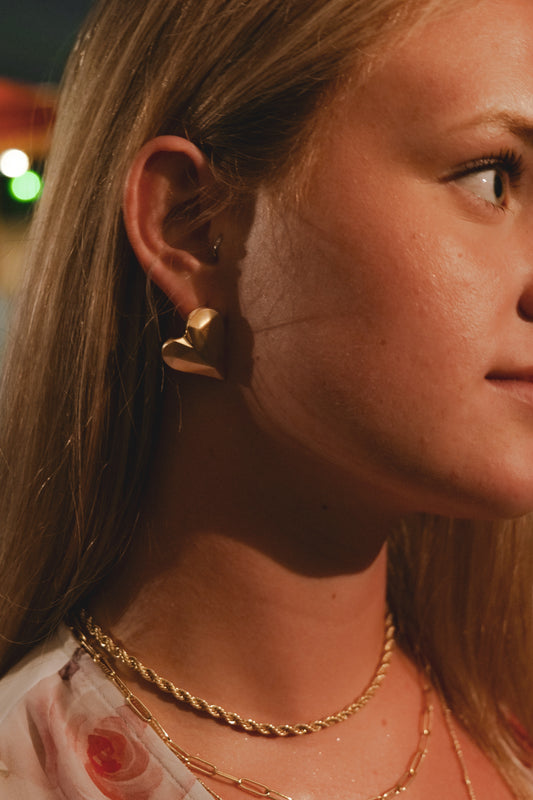 💛 Pendientes Amora geométricos bañado en oro!