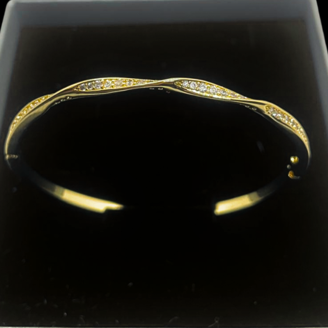 Pulsera Elira en Oro 18K · Acero Inoxidable y Circonitas