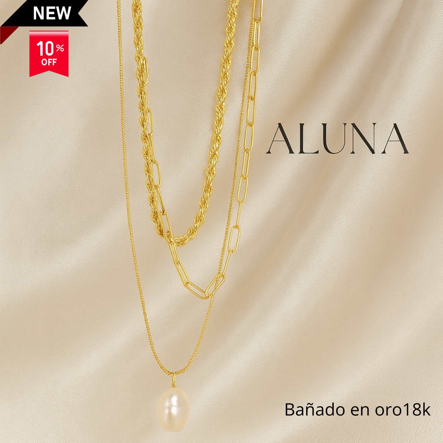 Collar Aluna- Perla lunar