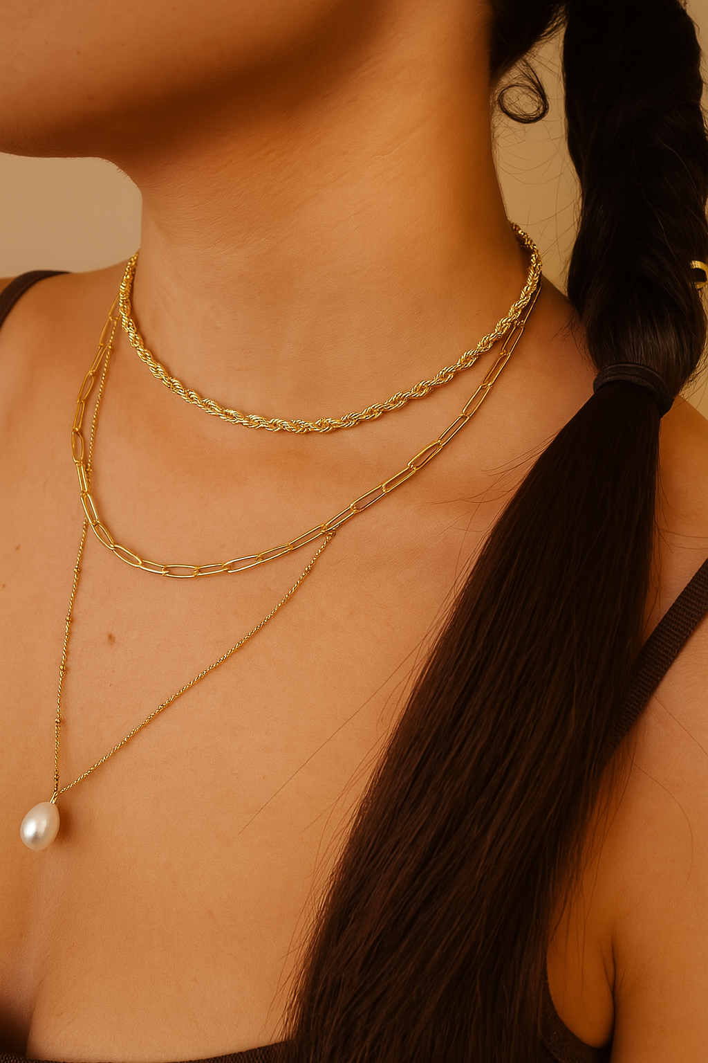 Collar Aluna- Perla lunar