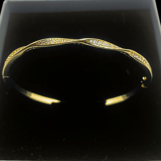 Pulsera Elira en Oro 18K · Acero Inoxidable y Circonitas